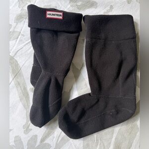 Hunter Black Fleece Boot Socks new